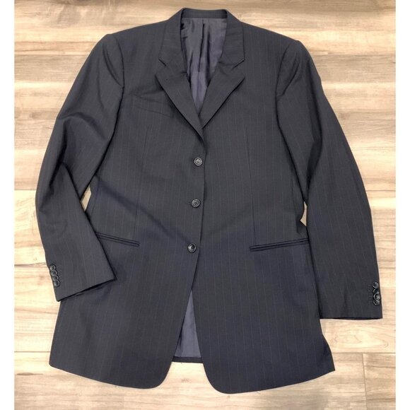 ARMANI Collezioni Blue Striped Suit Jacket/Blazer 100% wool...